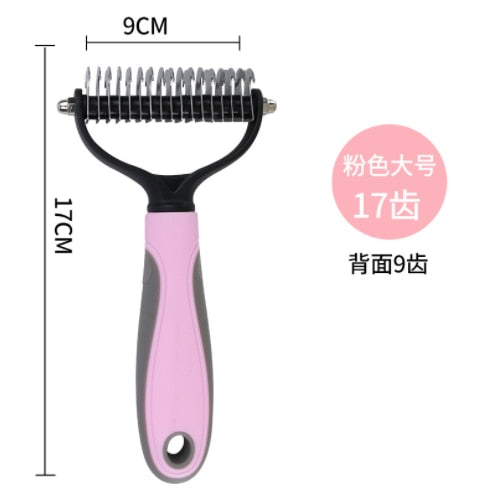 Pets Fur Knot Cutter Dog Grooming Shedding Tools Pet Cat Hair Removal Comb Brush Double Sided Pet Products Comb for Cats